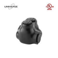   Connecteur de câblage isolé noir à 1 port, double entrée, raccord mécanique pour fils en cuivre et aluminium de 3/0 à 6 AWG, pour l'Amérique du Nord