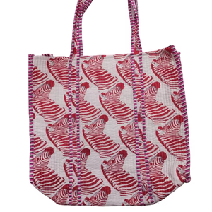 Bolso de mano de lujo con estampado de tigre Premium, logotipo personalizado, forro de lona impermeable, fabricante indio, exportador, resistente al agua para invierno - Product Image 1