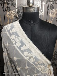 Robe Salwar Kameez en Georgette Modal avec Broderie Chikankari, Style Indien Pakistanais, Dupatta Fantaisie, Vêtements Ethniques pour Femmes - Product Image 2