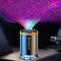 Diffuseur d'arômes Purificateur d'air Projection ciel étoilé Allumage/extinction automatique Batterie intégrée 7 couleurs LED/USB-C Désodorisants pour voiture Formaldéhyde