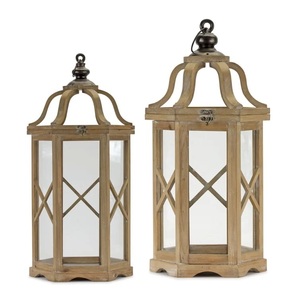 <b>White</b> Finished Wooden <b>Lantern</b> Superior Quality Vintage Candle Holder Set Of Two Different Sizes Luxury Wooden <b>Lantern</b> - Product Image 4