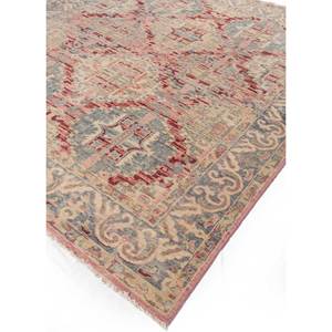 Tapis en laine noué à la main Erbe rose et violet Pkwl-472 9x12, motif médaillon, tapis de salon pour la décoration des couloirs d'adolescents - Product Image 2