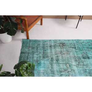 Tapis 3x5,3 pieds, tapis turc vintage, tapis en laine verte - Product Image 4