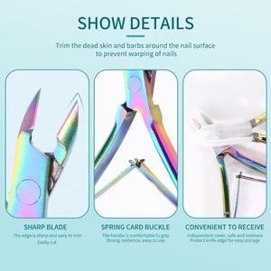 Coupe-cuticules en acier inoxydable, quatre couleurs, or rose, double ressort, pince à ongles pour manucure, pour les doigts - Product Image 2