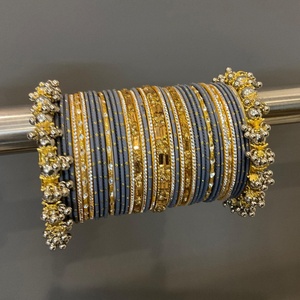 Novedad 2025, Conjuntos de Chudiyan Hechos a Mano con Material Metálico, Conjuntos de Churiyan Punjabi de Venta Caliente, Brazaletes para Bodas y Fiestas - Product Image 3