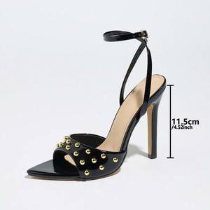 Chaussures de mariée à talons hauts en dentelle blanche pour soirée, escarpins de soirée à strass pour mariage - Product Image 3