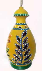 Lanterne / lampe décorative Art Déco en argile naturelle artisanale pour la décoration de la maison, les mariages, la rentrée scolaire, respectueuse de l'environnement - Product Image 2