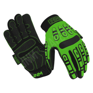 Guantes mecánicos de alto rendimiento Calor Lucha contra incendios TRP Guantes de trabajo industrial resistentes a impactos de cuero sintético resistente - Product Image 3