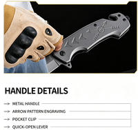 Couteau pliant tout acier 3cr13 en acier inoxydable, multifonctionnel, EDC, tactique, chasse, camping, survie, coupe, 1 an de garantie