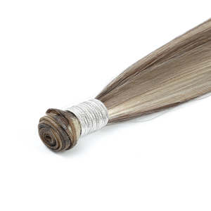 ผมต่อแบบเวฟท์ 100% เรมี่แฮร์ # สีน้ำตาลประกายแพลตตินั่ม 8A/60 แบบซุปเปอร์ดับเบิ้ลดรอว์น - Product Image 4