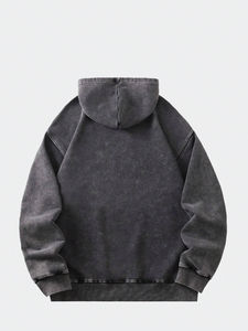 Vente en gros personnalisé 100% coton hommes à la mode lavage Hoodie Hoodies Set Streetwear Hoodie Wear? - Product Image 6