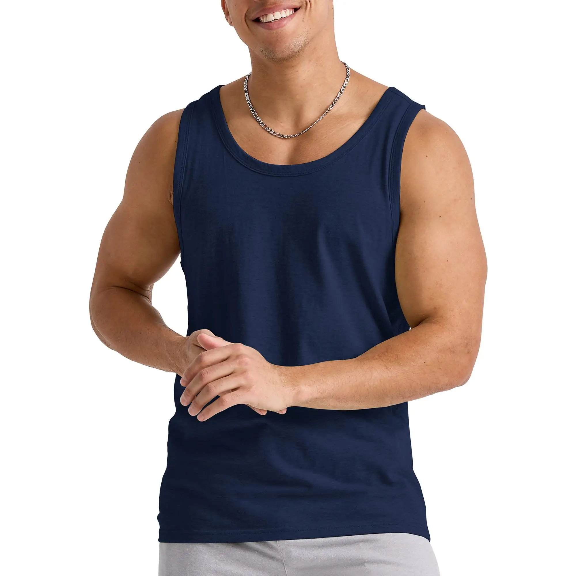 Neue schnell trocknende lässige Streetwear Fitnessärmel Tank Shirt Fitnessbekleidung Training Fitness-Top für Herren