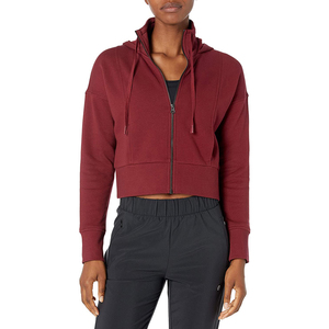 En stock Pull à capuche zippé Quarter Gym Sportswear Haut de survêtement pour femme Sweat à capuche court Design personnalisé HOODI - Product Image 6