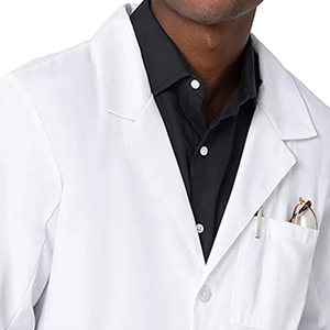 Impermeable antiestático blanco tejido de punto Doctor Hospital blusa laboratorio bata de Pakistán Hospital ropa enfermera uniforme - Product Image 4