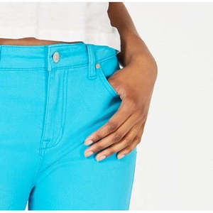 Jeans Skinny Rosa da Donna Celebrity Junior, Modello Slim Flared Elasticizzato con Decorazioni Strappate, Taglia 0 Blu - Product Image 3