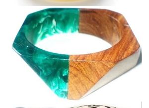 Brazaletes de resina hechos a mano ecológicos para mujer, moda sostenible a la moda para bodas, fiestas a la venta, cantidad a granel - Product Image 4