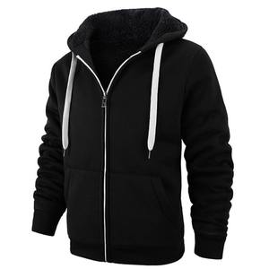 Sweat-shirts à capuche en coton épais pour hommes, taille XL, fermeture éclair, logo personnalisé, haute qualité, écologiques, décontractés, polaire, anti-froissement, vente en gros 2025 - Product Image 3