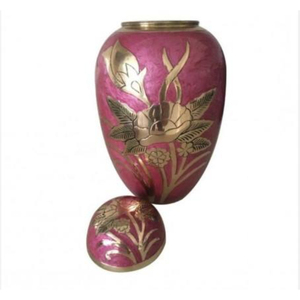 Durable Antique Brass <b>Ashes</b> Storage Urn with Personalized Engraving and Decorative <b>Keepsake</b> Lid Design - Product Image 3