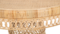 Table à manger ronde en rotin paon Table naturelle fabriquée au Vietnam matériaux écologiques meubles de maison décor à la maison en gros