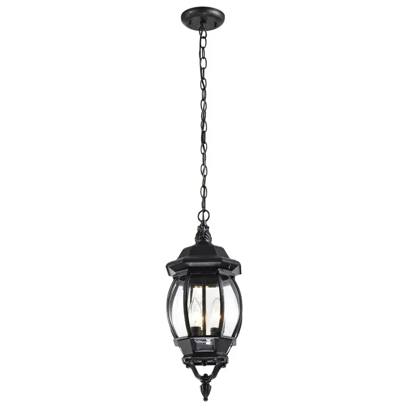 American Vintage rustic Hanging loft Fixture 3 -Bulb 20 ''H Outdoor Hanging Lantern pendant per Resort Villa Living/sala da pranzo