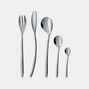 Juego de cubiertos de acero inoxidable con acabado de oro rosa, juego de cubiertos chapados en oro para restaurante, fiesta, con mango de diseñador - Product Image 2