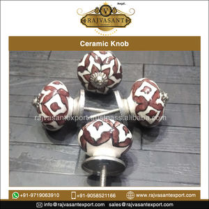 Poignées de boutons d'armoire en céramique/acier inoxydable traditionnelles de haute qualité pour armoires à tiroirs de cuisine de commode-exportées directement - Product Image 5