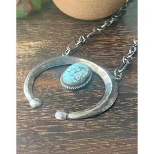 Collier Naja en turquoise et argent sterling de Paul Livingston Golden Hill, ensemble de bijoux fins - Product Image 4