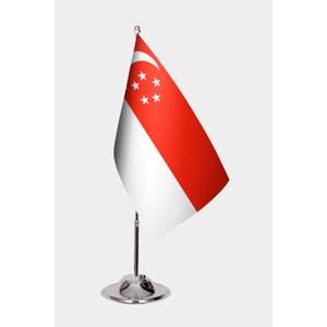 Drapeaux de bureau imprimés numériquement pour la décoration de Singapour - Product Image 1