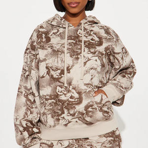 Tasa barata de alta calidad al por mayor mezcla de algodón y poliéster/sudadera de Jersey de mujer de gran tamaño personalizada transpirable 2026 - Product Image 1