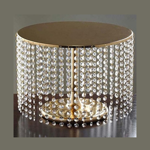 Ensemble de supports à gâteau de mariage personnalisés en métal et en cristal - Product Image 5