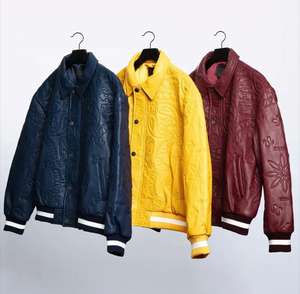 Premium Quality <b>Men's</b> Genuine Leather <b>Jacket</b> for Fall Winter Long with Stand Collar and Front Logo Thin Thickness - Product Image 1