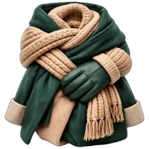 Ever Fortune - Juego de 3 Piezas de Bufanda y Guantes Térmicos de Invierno con Logotipo Jacquard Personalizado de Alta Calidad, Dobby 100% Acrílico - Product Image 2