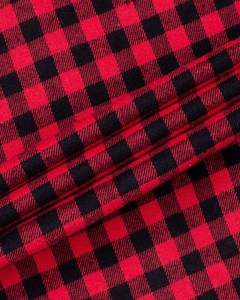 Venta al por mayor 2025 logotipo personalizado y diseño de los hombres de ajuste regular bolsillo Rojo Negro caja de manga larga Camisa de franela a cuadros precio razonable - Product Image 5