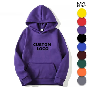 Sudadera con capucha de algodón con logotipo personalizado de alta calidad Sudadera con capucha de gran tamaño de lana pesada de primera calidad Sudaderas con capucha para hombre - Product Image 1