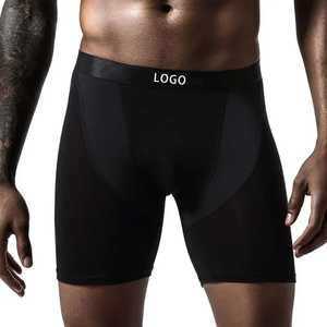 2025 Calzoncillos bóxer de tiro alto para hombre, ropa interior OEM ODM con logotipo personalizado 100% de fibra de bambú, talla grande transpirable para UE/EE. UU. - Product Image 2