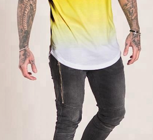 2025 T-shirts personnalisés en mélange de coton polyester pour hommes impression marque T-shirts pour hommes haute qualité Sublimation courbe ourlet chemises - Product Image 6