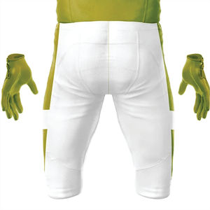 Personalizado 100% poliéster sublimado hombres uniforme de fútbol americano transpirable Parot verde blanco aparejos sarga equipo frente corto - Product Image 6