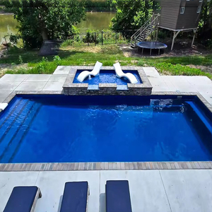 Piscina de Fibra de Vidrio Subterránea para Terraza, Piscina Prefabricada de Gran Tamaño para Jardín, Piscinas de Fibra de Vidrio Grandes para Exteriores - Product Image 2