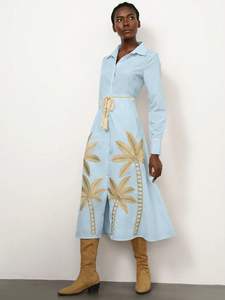 Vestido negro hecho a mano con bordados y elegantes detalles de Adorno - Product Image 6