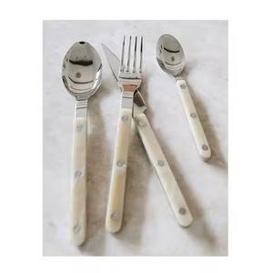 Juego de Cubiertos Elegante de Acero de Alta Calidad con Acabado Espejo y Mangos de Hueso Natural, Juego de Cubiertos para el Hogar, Accesorio de Cocina - Product Image 2