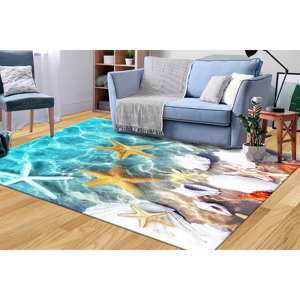 Alfombra Tradicional de Lana Estampada para Comedor, Alfombra Ecológica con Respaldo de Látex y Diseño de Patchwork - Product Image 2