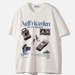 T-shirt graphique vintage, imprimé rétro tech, streetwear, tee-shirt en coton personnalisé, décontracté, tendance de la mode estivale, personnalisé - Product Image 6