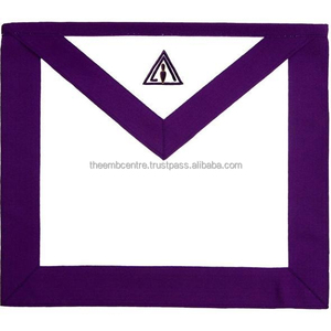 Delantal Masónico de Alta Calidad con Bordado Fino para Maestro Masón Real y Selecto, Suministro de Delantales para Logia - Product Image 3