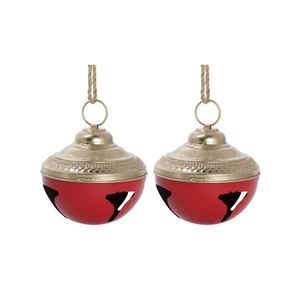 Campana navideña vintage de metal con estilo para árbol de Navidad, decoración de pared del hogar, Navidad, Año Nuevo, hecho en India - Product Image 2