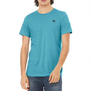 T-shirt de sport de haute qualité en coton 100% uni, col rond, style hip-hop, manches courtes, pour la course à pied, la salle de sport, l'entraînement, la tenue de sport - Product Image 1