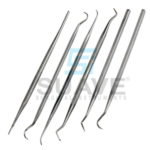 Sondas dentales Sonda periodontal Sonda de medición de profundidad Explorador Escalador flexible Sondas de acero inoxidable por INSTRUMENTOS QUIRURGICOS SUAVE - Product Image 1