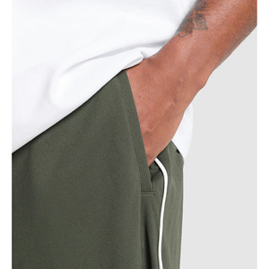 Green High Quality <b>Stretch</b> Micro Cool <b>Shorts</b> Casual Drawstring Custom Logo Sports Active Workout Gym Athletic <b>Shorts</b> - Product Image 4