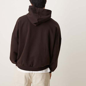 Sweat à capuche en molleton tricoté polyester/coton Ville Sports, de haute qualité, épais, style basique oversize, décontracté - Product Image 3