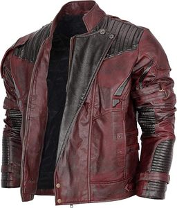 Chaqueta de Cuero Personalizada OEM de Talla Grande para Hombre, Chaqueta de Cuero con Cuello Alto, Estilo Urbano, Tela de Lona, Envío Inmediato - Product Image 1