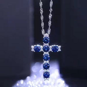 Diamond Moissanite Hip Hop <b>Cross</b> Pendant Platinum Solid Gold Bespoke Elegant <b>Jewelry</b> for Men and Women - Product Image 2